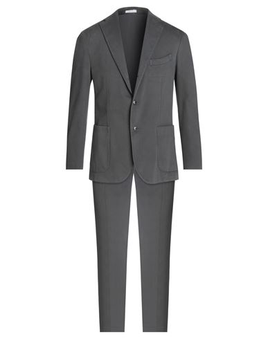 Boglioli Man Suit Lead Size 40 Cotton, Elastane In Grey