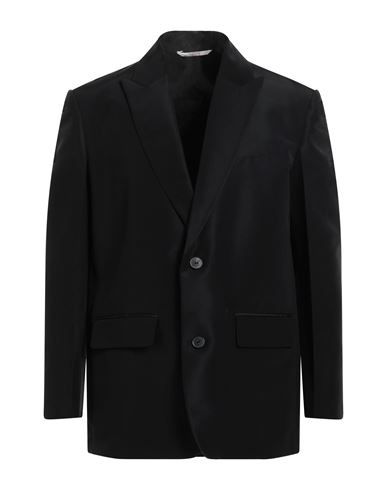 Valentino Garavani Man Blazer Black Size 38 Silk, Polyester, Cotton