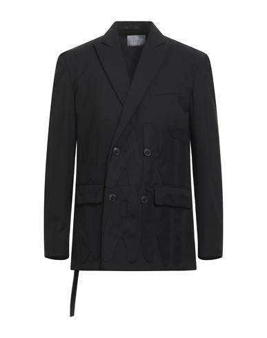 Valentino Garavani Man Blazer Black Size 42 Polyester, Virgin Wool, Elastane