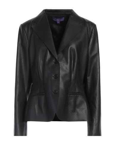 Ralph Lauren Collection Woman Suit Jacket Black Size 10 Lambskin