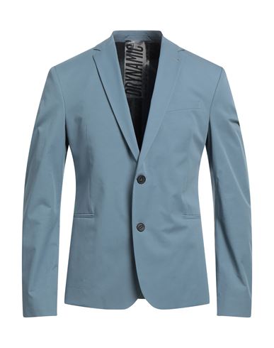 Drykorn Man Suit Jacket Pastel Blue Size 36 Cotton, Elastane