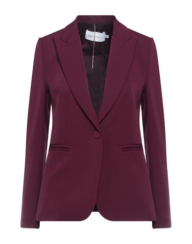 Simona Corsellini Woman Suit Jacket Deep Purple Size 4 Polyester, Elastane