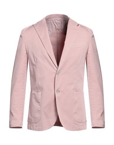 Barbati Man Suit Jacket Blush Size 38 Cotton, Elastane In Pink