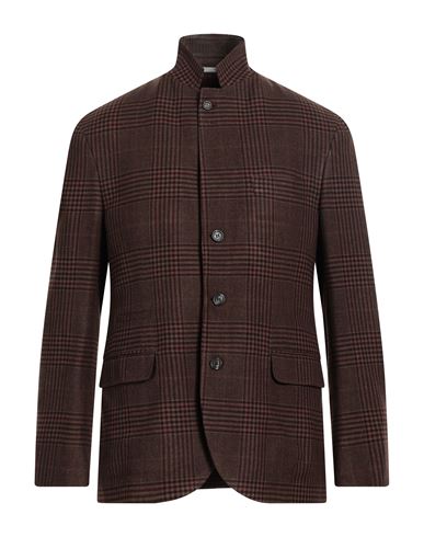 Brunello Cucinelli Man Blazer Brown Size 40 Wool, Linen, Cashmere, Silk