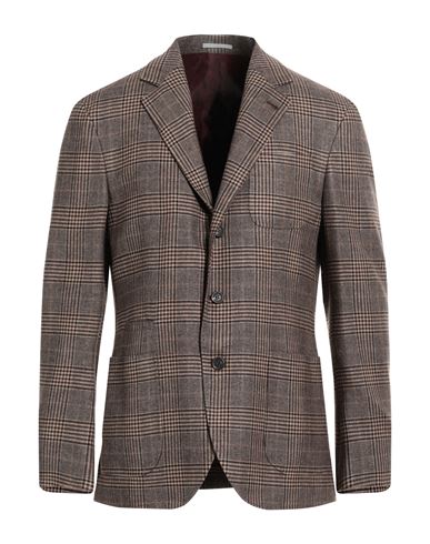 Brunello Cucinelli Man Blazer Khaki Size 40 Wool, Linen, Cashmere, Silk In Beige