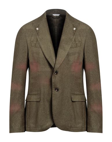 Manuel Ritz Man Suit Jacket Military Green Size 46 Virgin Wool, Polyester