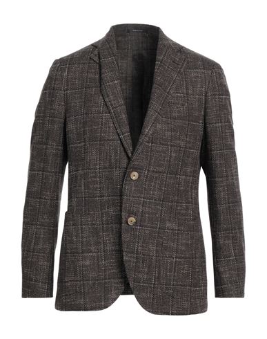 Angelo Nardelli Man Suit Jacket Brown Size 42 Virgin Wool, Cotton