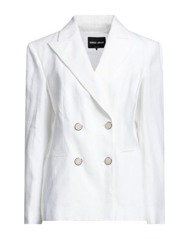 Giorgio Armani Woman Blazer White Size 8 Linen