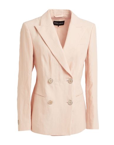 Giorgio Armani Woman Blazer Blush Size 12 Linen In Pink