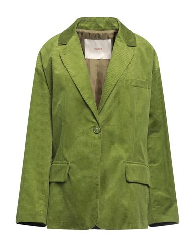 Jucca Woman Suit Jacket Green Size 6 Cotton