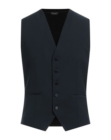 GREY DANIELE ALESSANDRINI GREY DANIELE ALESSANDRINI MAN VEST MIDNIGHT BLUE SIZE 38 POLYESTER, VISCOSE, ELASTANE