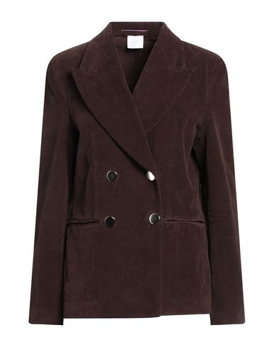 Merci .., Woman Suit Jacket Brown Size 8 Cotton, Elastane