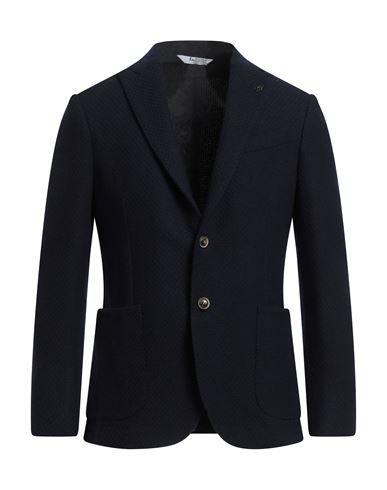 Bottega Martinese Man Suit Jacket Midnight Blue Size 40 Virgin Wool, Cotton, Polyamide