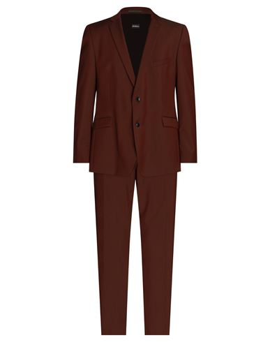Strellson Man Suit Brown Size 44 Virgin Wool