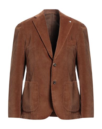 L.b.m 1911 L. B.m. 1911 Man Suit Jacket Brown Size 38 Cotton In Red