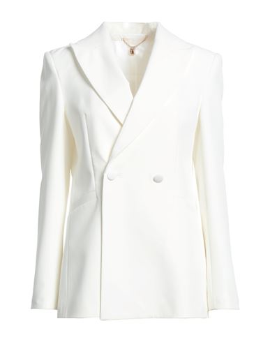 Revise Woman Blazer White Size 6 Polyester, Elastane