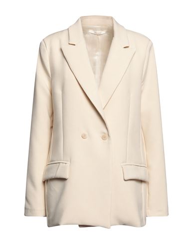 Souvenir Woman Suit Jacket Cream Size L Polyester In White