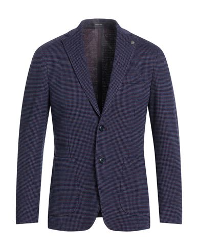 Angelo Nardelli Man Suit Jacket Dark Purple Size 42 Cotton, Polyester, Wool