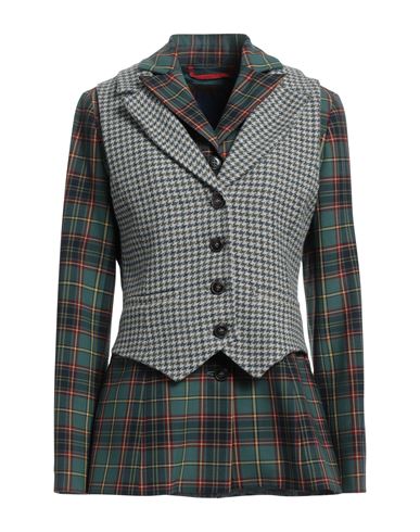 Max & Co . Woman Suit Jacket Dark Green Size 8 Polyester, Virgin Wool, Elastane