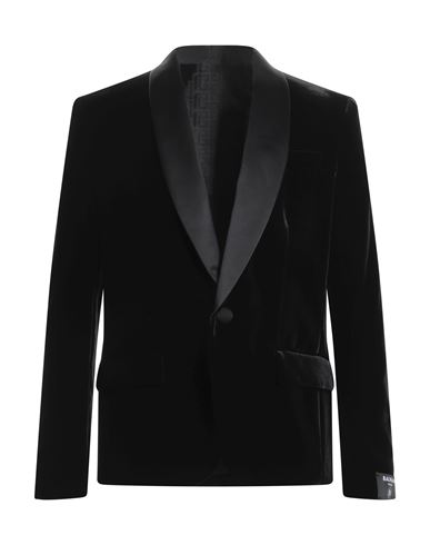 Balmain Man Blazer Black Size 44 Viscose, Cupro