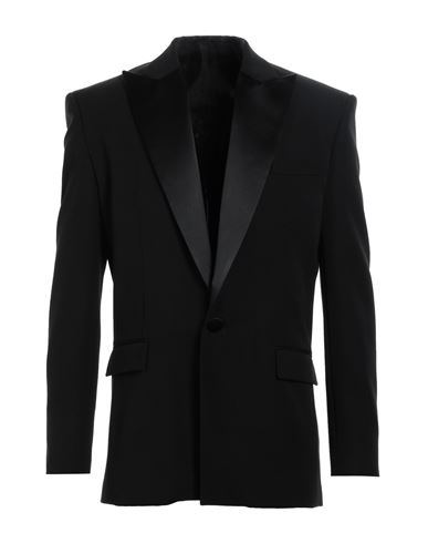 Balmain Man Blazer Black Size 40 Wool, Polyester, Silk
