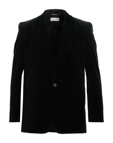 Saint Laurent Man Suit Jacket Dark Green Size 44 Cotton