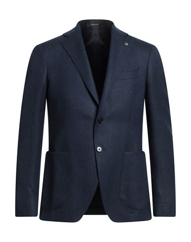 Angelo Nardelli Man Suit Jacket Midnight Blue Size 38 Virgin Wool