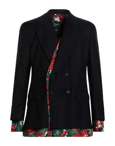Dolce & Gabbana Man Blazer Black Size 42 Virgin Wool, Silk