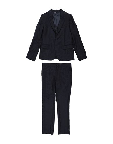 Dolce & Gabbana Toddler Boy Suit Midnight Blue Size 5 Virgin Wool In Blue