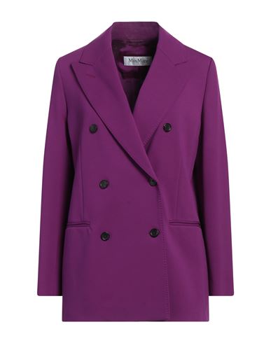 Max Mara Woman Blazer Mauve Size 6 Viscose, Polyamide, Elastane In Purple