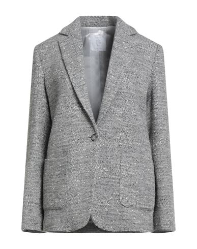 Eleventy Platinum Woman Blazer Grey Size 4 Wool, Alpaca Wool, Polyamide In Gray