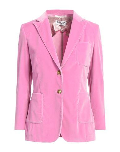 Saulina Milano Woman Blazer Fuchsia Size 6 Cotton, Elastane In Pink