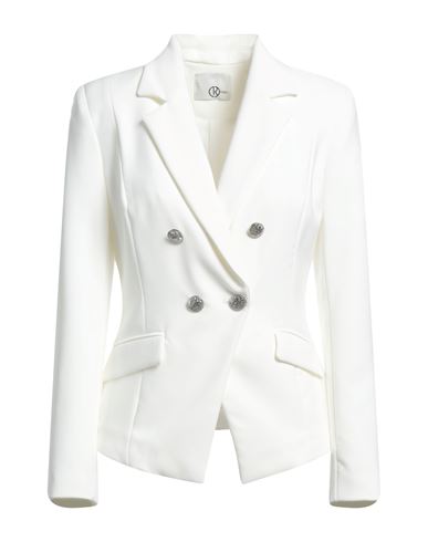Relish Woman Blazer Off White Size 8 Polyester, Elastane