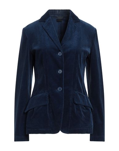 Aspesi Woman Suit Jacket Midnight Blue Size 4 Cotton