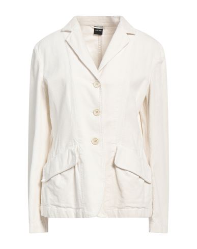Aspesi Woman Suit Jacket White Size 8 Cotton
