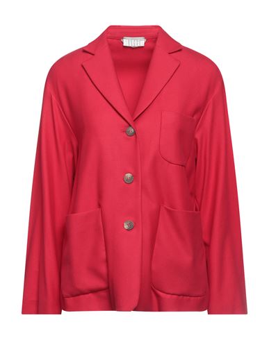 Kiltie Woman Blazer Red Size 4 Virgin Wool, Econyl