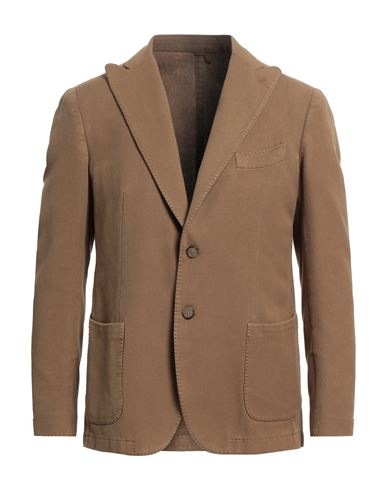 Santaniello Man Suit Jacket Camel Size 44 Cotton In Beige