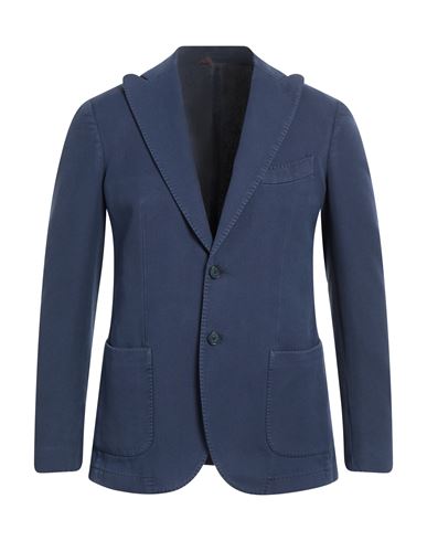 Santaniello Man Suit Jacket Navy Blue Size 44 Cotton