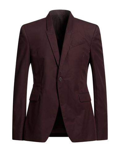Rick Owens Man Suit Jacket Burgundy Size 44 Cotton In Red