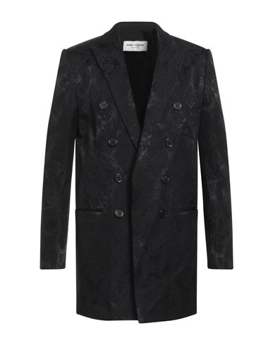 Saint Laurent Man Blazer Black Size 40 Viscose, Silk