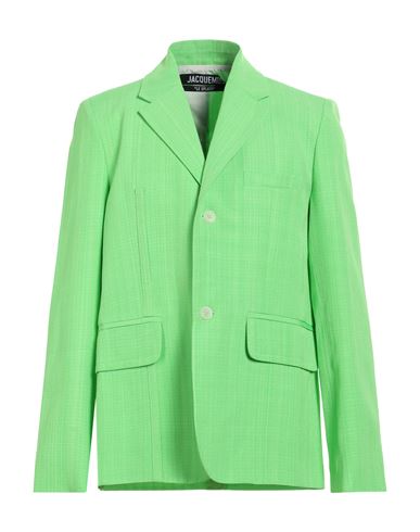 Jacquemus Man Blazer Light Green Size 36 Viscose, Silk