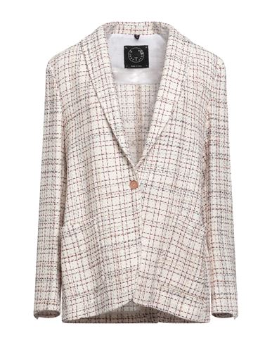 T-jacket By Tonello Woman Blazer Ivory Size Xl Cotton, Acrylic, Viscose, Polyester In White