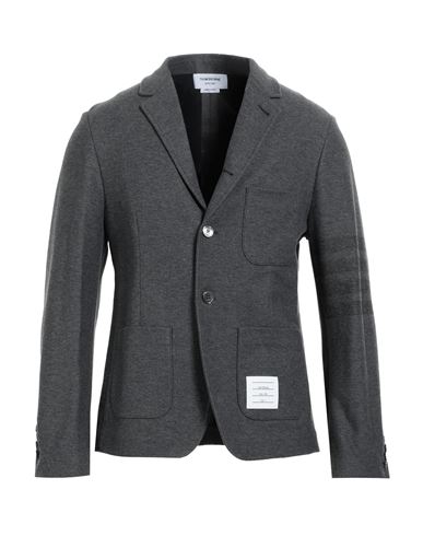 Thom Browne Man Suit Jacket Grey Size 4 Cotton