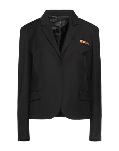 Hanita Woman Suit Jacket Black Size 12 Polyester
