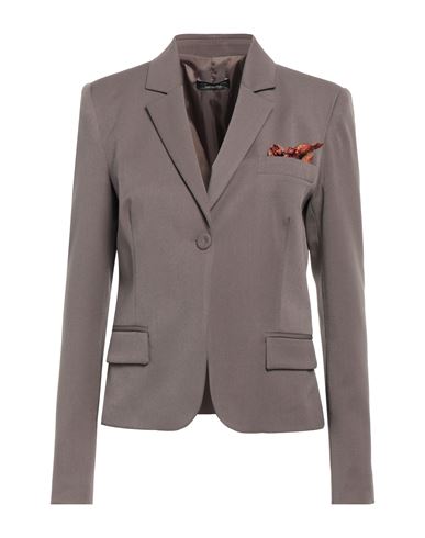 Hanita Woman Suit Jacket Khaki Size 6 Polyester In Beige