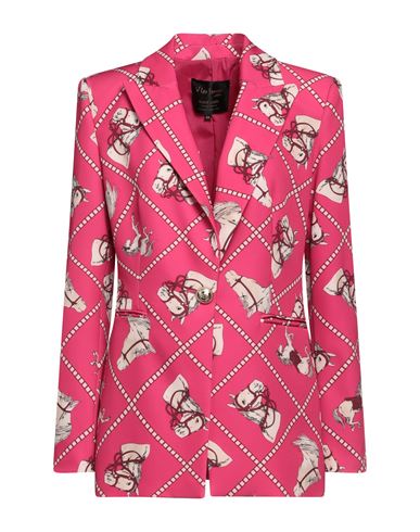 W Les Femmes By Babylon Woman Blazer Fuchsia Size 8 Polyamide, Elastane In Pink