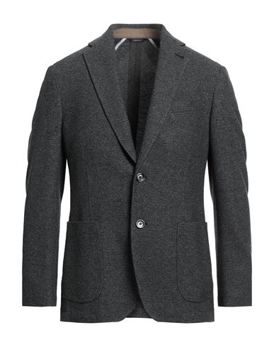Tombolini Man Suit Jacket Dark Brown Size 38 Wool In Grey