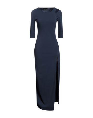 Vanessa Scott Woman Midi Dress Navy Blue Size S Polyester, Elastane