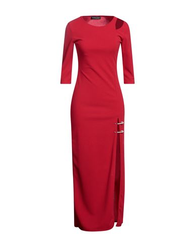 Vanessa Scott Woman Midi Dress Red Size M Polyester, Elastane
