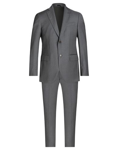 Tombolini Man Suit Lead Size 38 Virgin Wool, Viscose In Grey